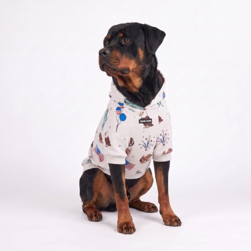 Dog Hoodie Buttery (USA Grey / 5XL)