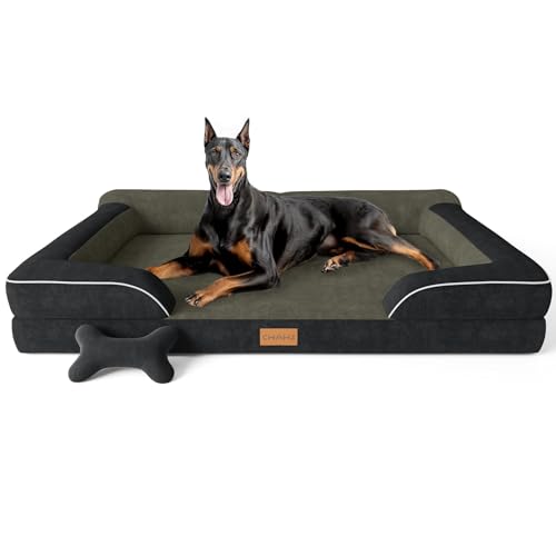 XXL Dog Bed for Extra Large Dogs (Black / XX-Large(53"L x 42"W x 9.5"Th))