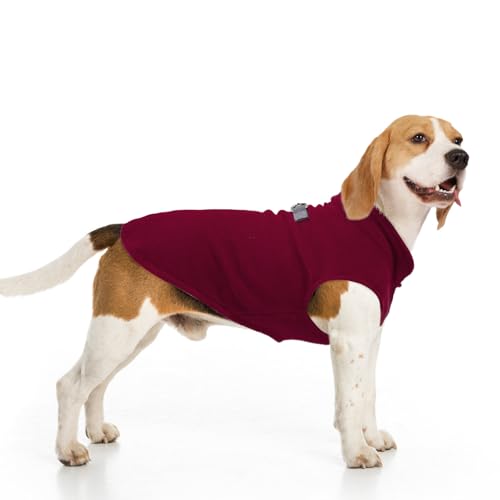 Dog Fleece Vest Sweater Winter Jacket for Small and Medium Large Dogs with D (X-Large / WINE RED)