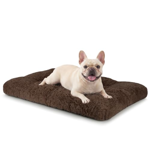 Dog Bed Crate Pad (29.0"L x 21.0"W x 3.0"Th / Brown)