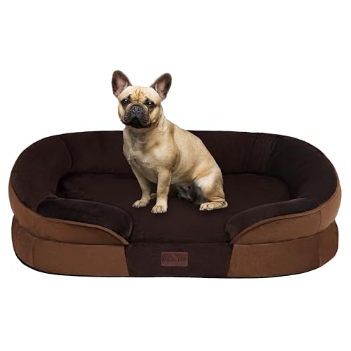 Orthopedic Waterproof Medium Dog Bed Sofa (Medium(28 x 21 x 5.5 inch) / Brown)