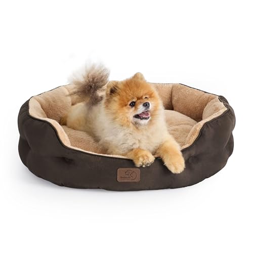 Small Dog Bed Washable (25"L x 21"W x 8"Th / Brown)