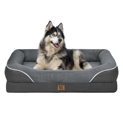 Orthopedic Washable XXL Dog Bed for Extra Large Dogs (Dark Grey / 45"L x 35"W x 7.5"Th)