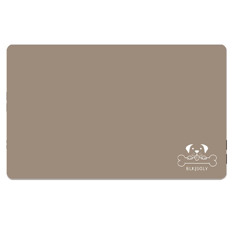 12"×20" Brown Absorbent Dog Mat for Food and Water Bowl (Brown-GT / 12"×20")