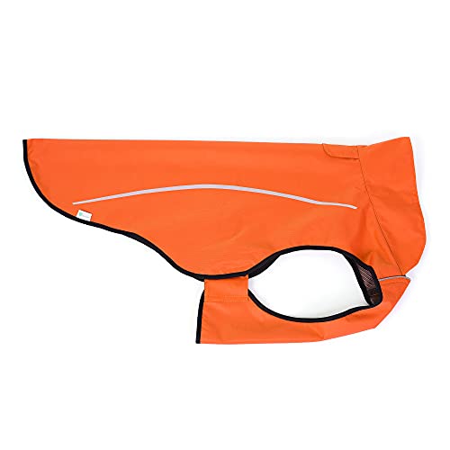 Dog Raincoat Adjustable Waterproof Reflective Rain Jacket for Small Medium Large Dogs (M Chest 26"-32" / Orange)
