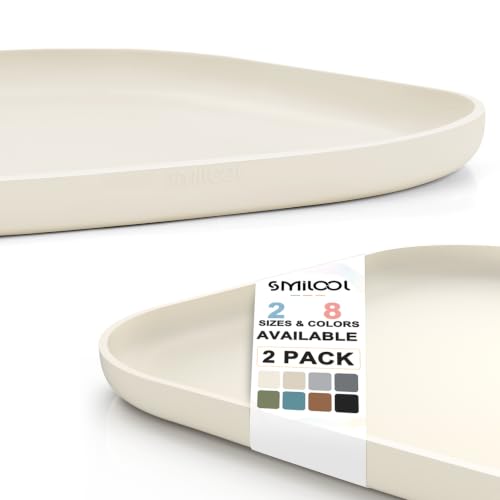 Waterproof Silicone Pet Food Mat with Raised Edge for Dog & Cat (12"L x 12"W / White Sand)