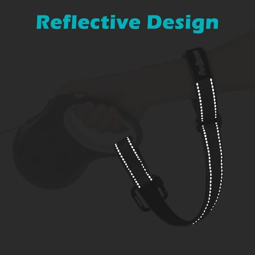 Dog Leash Wrist Strap with Lockable Clip for Dog Retractable Leash (Grey / 1 Pack)