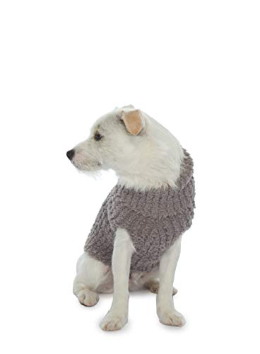 CozyChic Ribbed Pet Sweater (Small / Warm Gray)