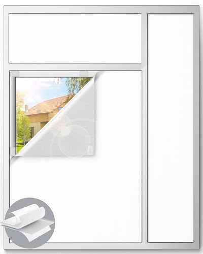 Blackout Curtains for Bedroom (White / 58"W x 39"H)