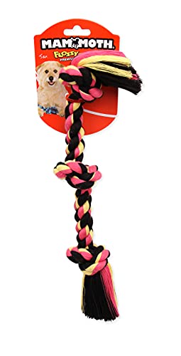 Mammoth Flossy Chews Color Rope Tug (Small 15" / 3 Knot)