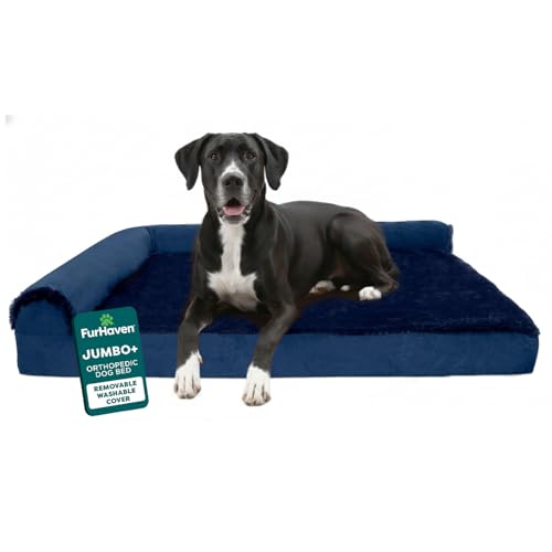 Orthopedic Dog Bed for Large Dogs w (Jumbo Plus / Deep Sapphire)