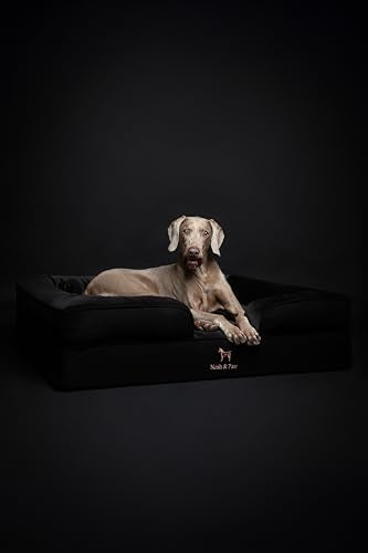 XL Dog Bed 45x35x11 Inch (Denim - Black / X-Large)