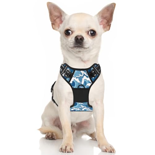 No Pull Dog Harness (Japanese Style Wave / Small)