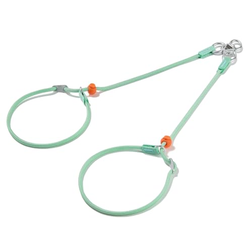 Slip Lead Leash 2 Dogs (MintGreen / w/o Handle)