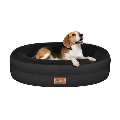 Waterproof Orthopedic Dog Bed for Medium Dogs (Black / 35"L x 25"W x 7"Th)