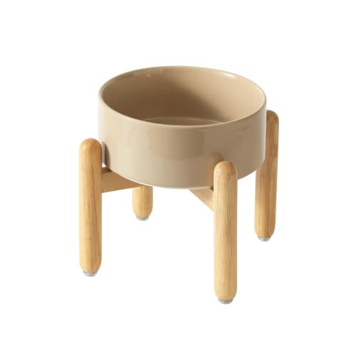 Ceramic Dog Bowls Elevated (Greige)