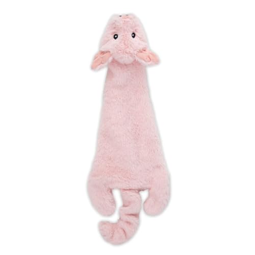 2-in-1 Stuffless Squeaky Dog Toy - Pig, Small (Pig / Small)