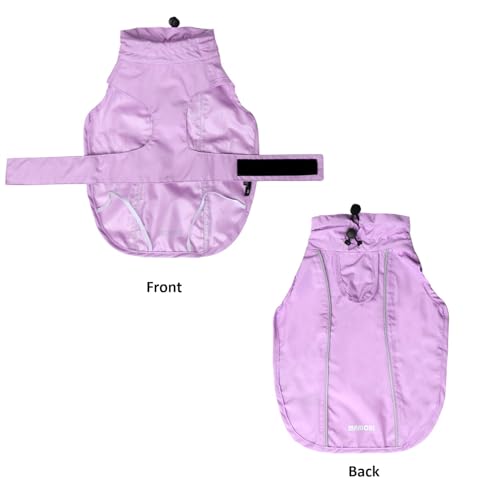 Adjustable Waterproof Dog Raincoat for Dogs (Light Purple / 3X-Large(77-94lb))