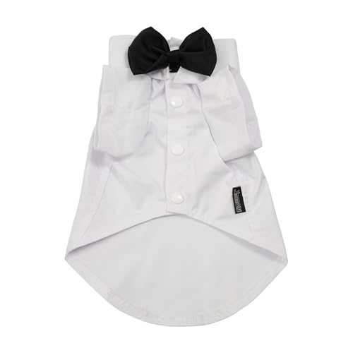 Pet Shirt Clothes for Dogs and Cats (White Blk / Medium)