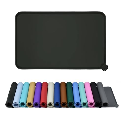 Silicone Pet Feeding Mat (Charcoal / 18.5" x 11.5")