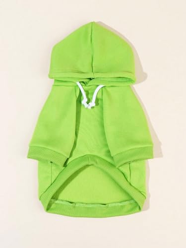 Basic Dog Hoodie Sweatshirt Puppy Sweater Warm Cat Costumes Pet Clothes for Chihuahua Puppy Kitten Small Medium Dogs Green X (X-Small / Green)