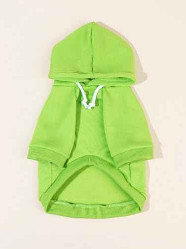 Basic Dog Hoodie Sweatshirt Puppy Sweater Warm Cat Costumes Pet Clothes for Chihuahua Puppy Kitten Small Medium Dogs Green Small (Small / Green)