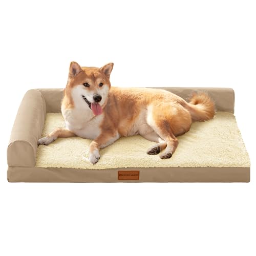 Orthopedic Large Dog Bed Washable Pet Sofa Bed 36''X24'' Beige (Beige / 36"L x 24"W x 3.5"Th)