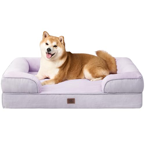 Orthopedic Dog Beds Large Sized Dog (Lilac / 36.0"l X 27.0"w X 6.5"th)