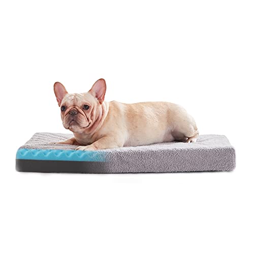 Memory Foam Large Dog Bed (Light Grey / Medium-29"x 18" x 3")