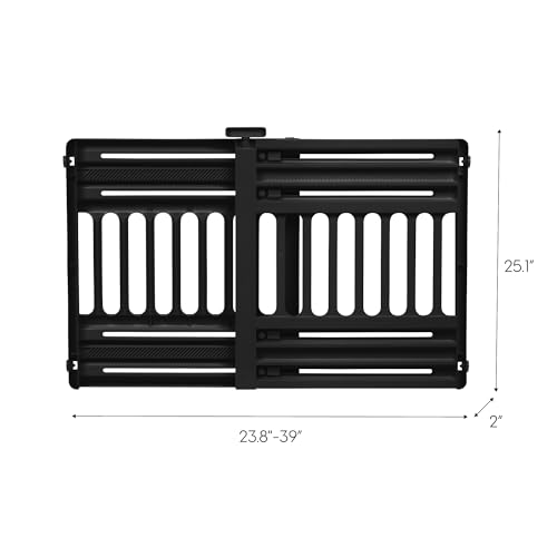 Pet Gate Adjustable Width (Black / 1 Pack)