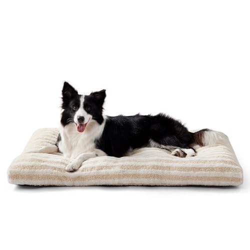 Washable Dog Bed Large Sized Dogs (White / 35.0"l x 23.0"w x 3.5"th)