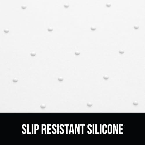 Dog Food Mat 100% Waterproof Silicone (White / 18.5"l X 11.5"w)