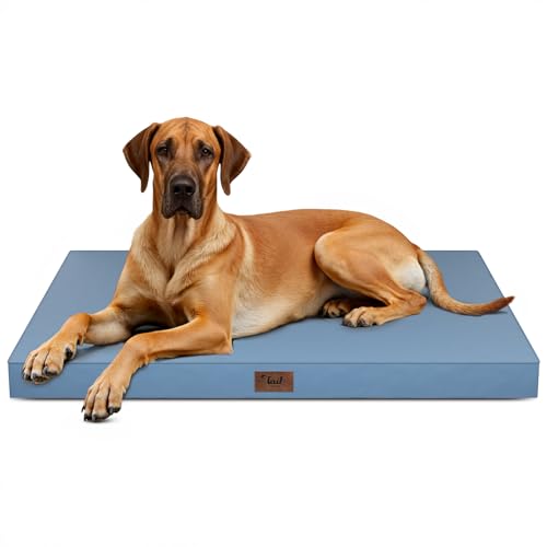 Jumbo Waterproof Orthopedic Dog Bed for Extra Large Dogs (Blue / 53.0"L x 36.0"W x 4.0"Th)