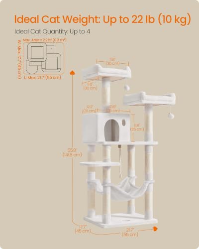 Cat Tree 55.8 (Cream White)