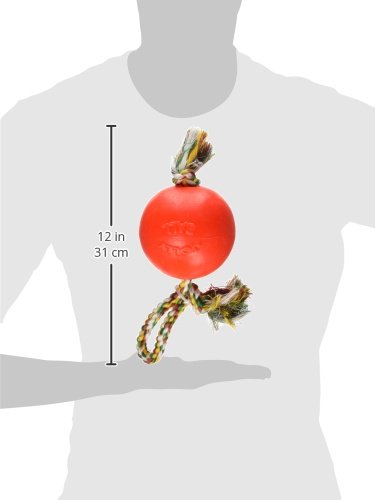 Romp-N-Roll Rope & Ball Dog Toy, 4.5 in Small, Orange (Orange / Small (4.5 in))