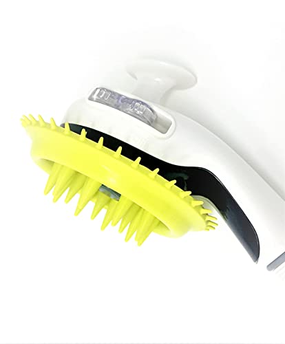 White Handheld Shower Head with Dog Brush and Splash Shield