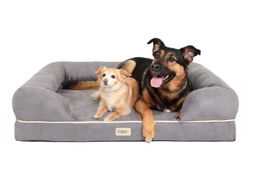 Orthopedic Dog Bed (Memory Foam Dog Bed / Chester Grey / 50.0"L x 40.0"Wx 13.0"Th)