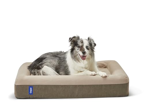 Dog Bed Plush Memory Foam (Sand / Small)