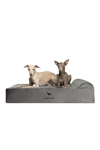 Large Dog Bed (Velvet - Grey / Large)