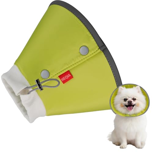 Dog Cone Collar Adjustable After Surgery (Green / (Neck:8"-10"))