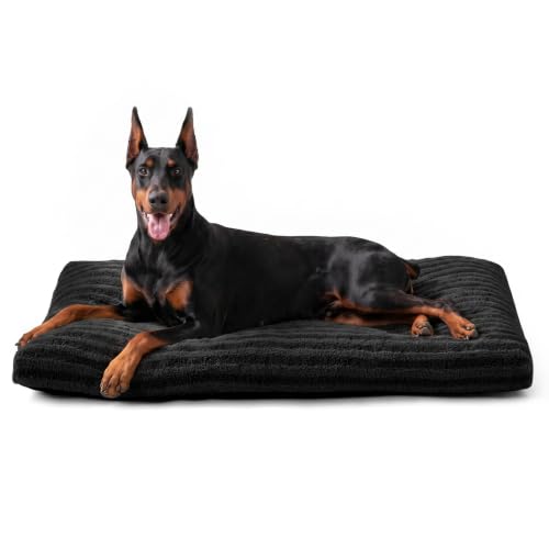 Washable XXL Dog Bed for Extra Large Dogs (Black / 47.0"l x 29.0"w x 4"th)