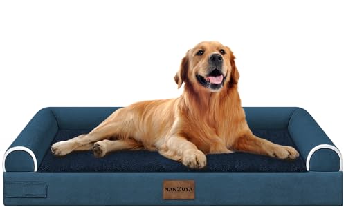 Orthopedic Dog Bed for X (Navy Blue / 40.0"L x 32.0"W x 6.5"Th)