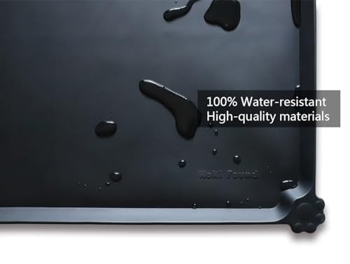 X Large Silicone Pet Food Mats (28" x 20" / Black)