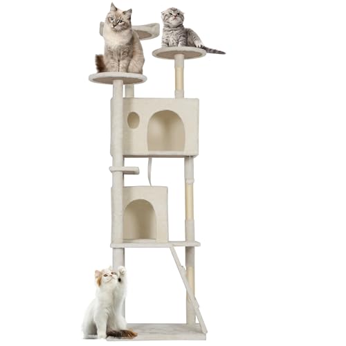 81" Cat Tree Tower (Beige)