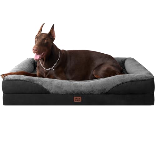 Orthopedic Dog Bed for Large Sized Dog (Grey/Black / 45x35x7.5)