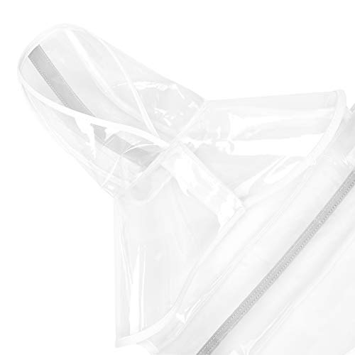 Dog Raincoat with Hood & Leash Hole S (X-Large / Clear)