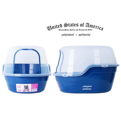 Covered Litter Box (Navy Blue)