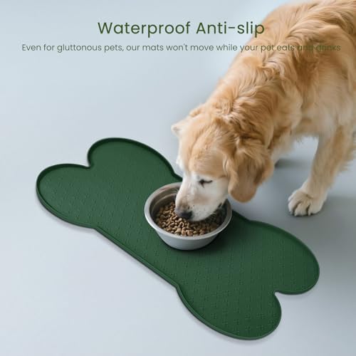 Dog Food Mat Anti (25.6" x 13" / Hunter Green)