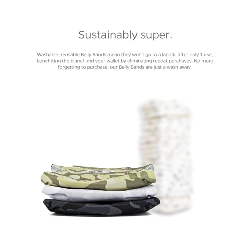 Washable Belly Bands for Male Dogs (Large (20-25") / Camo)