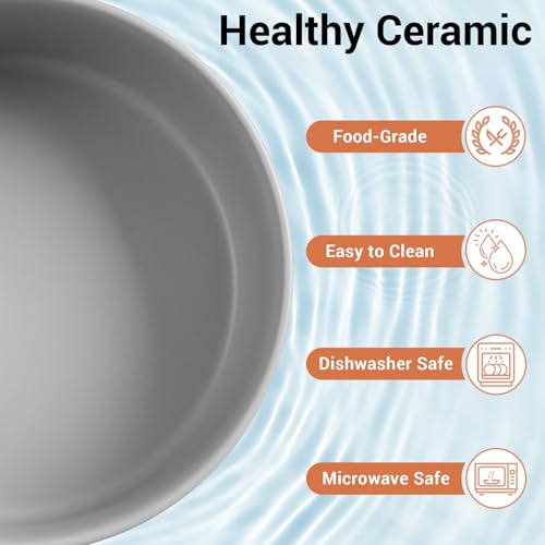 Elevated Dog Bowls (Gray / 7.6 Cups | 2 Pack | For Large Dogs)